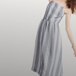 Abercrombie & Fitch One Shoulder Blue and White Dress